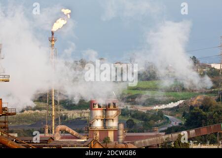 Aceralia ist mit einer Produktion von fast 10 Millionen Tonnen der größte Stahlhersteller Spaniens. Anschließend. Stockfoto