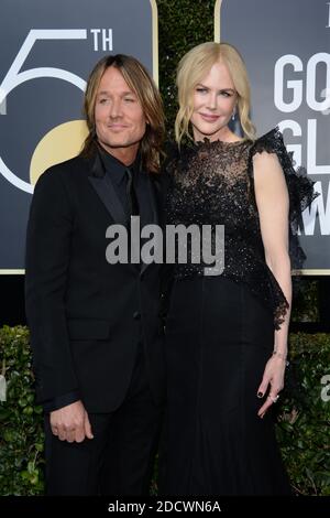 Keith Urban, Nicole Kidman bei den 75. Annual Golden Globes Awards, die am 7. Januar 2018 im Beverly Hilton in Beverly Hills in Los Angeles, CA, USA, verliehen wurden. Foto von Lionel Hahn/ABACAPRESS.COM Stockfoto