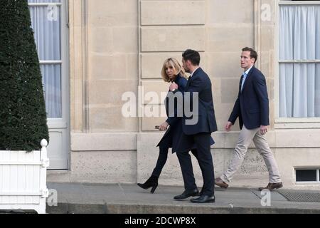 Brigitte Macron am 10. April 2018 im Elysee Palace, Paris, Frankreich. Foto von Ammar Abd Rabbo/ABACAPRESS.COM Stockfoto