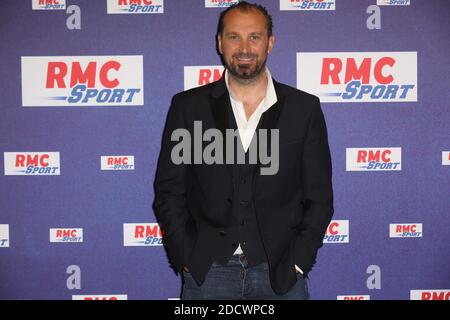 Lionel Charbonnier lors de la Conference de Presse RMC sur la Coupe du Monde de Football 2018, A Paris, Frankreich le 11 Avril 2018. Foto von Jerome Domine/ABACAPRESS.COM Stockfoto