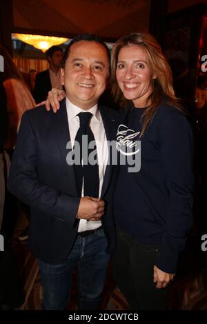 Yuri Buenaventura und seine Frau Carole Chretiennott nahmen am 11. Prix de La Closerie des Lilas Literary Awards Teil, der am 11. April 2018 in der La Closerie des Lilas in Paris, Frankreich, stattfand. Foto von Jerome Domine/ABACAPRESS.COM Stockfoto