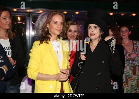 Odile d'Oultremont und Amelie Nothomb beim 11. Prix de La Closerie des Lilas Literary Awards, der am 11. April 2018 in der La Closerie des Lilas in Paris, Frankreich, verliehen wurde. Foto von Jerome Domine/ABACAPRESS.COM Stockfoto