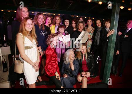 Jury, Odile d'Oultremont und Amelie Nothomb beim 11. Prix de La Closerie des Lilas Literary Awards am 11. April 2018 in der La Closerie des Lilas in Paris, Frankreich. Foto von Jerome Domine/ABACAPRESS.COM Stockfoto