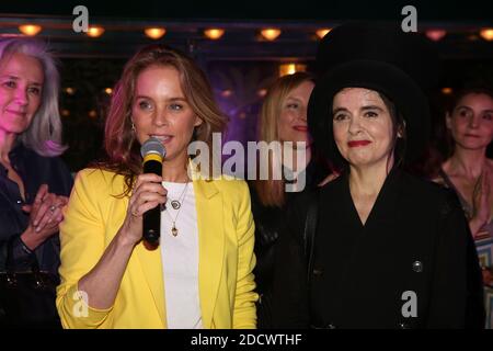 Odile d'Oultremont und Amelie Nothomb beim 11. Prix de La Closerie des Lilas Literary Awards, der am 11. April 2018 in der La Closerie des Lilas in Paris, Frankreich, verliehen wurde. Foto von Jerome Domine/ABACAPRESS.COM Stockfoto