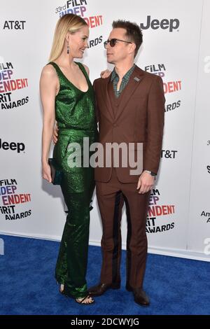 Leslie BIBB, Sam Rockwell nehmen am 3. März 2018 an den Film Independent Spirit Awards 2018 in Santa Monica, Kalifornien, Teil. Foto von Lionel Hahn/ABACAPRESS.COM Stockfoto