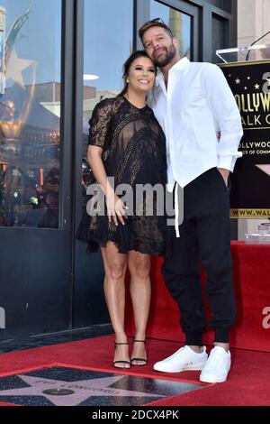 Ricky Martin nimmt am 17. April 2018 in Los Angeles, Kalifornien, an der Zeremonie Teil, bei der Eva Longoria mit einem Stern auf dem Hollywood Walk of Fame geehrt wird. Foto von Lionel Hahn/ABACAPRESS.COM Stockfoto