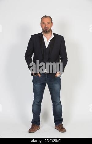 Exclusif - Lionel Charbonnier lors de la Conference de Presse RMC sur la Coupe du Monde de Football 2018, a Paris, France le 11 Avril 2018. Foto von Jerome Domine/ABACAPRESS.COM Stockfoto