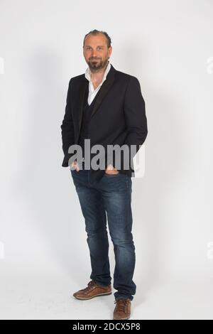 Exclusif - Lionel Charbonnier lors de la Conference de Presse RMC sur la Coupe du Monde de Football 2018, a Paris, France le 11 Avril 2018. Foto von Jerome Domine/ABACAPRESS.COM Stockfoto