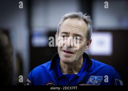 Jean-François Clervoy ehemaliger französischer Astronot und aktueller Präsident von Novespace. Astronaut Thomas Pesquet wird bald mit Parabelflügen an Bord der A310 Zero-G der Firma Novespace dabei sein. Diese Flüge des Novespace-Teams ermöglichen es Wissenschaftlern, aber auch der breiten Öffentlichkeit, Schwerelosigkeit zu erleben. Am 16. Februar 2018 in Merignac, Frankreich. Foto von Thibaud Moritz/ABACAPRESS.COM Stockfoto