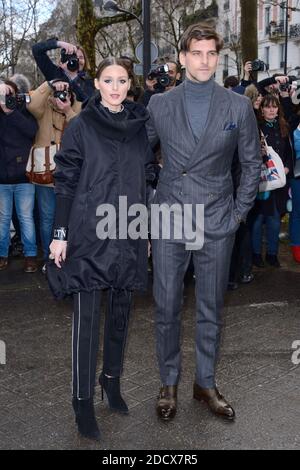 Olivia Palermo und Johannes Hübl bei der Valentino Show im Rahmen der Paris Fashion Week Womenswear Herbst/Winter 2018/2019 in Paris, Frankreich am 04. März 2018. Foto von Aurore Marechal/ABACAPRESS.COM Stockfoto