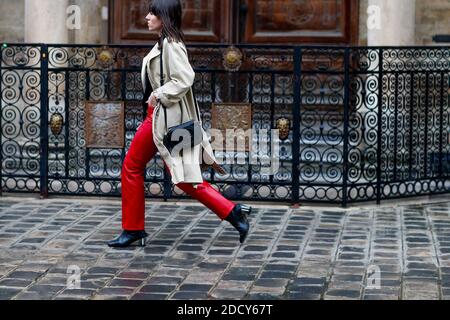 Street style, Ankunft in Thom Browne Herbst-Winter 2018-2019 Menswear Show in Beaux Arts, in Paris, Frankreich, am 20. Januar 2018 statt. Foto von Marie-Paola Bertrand-Hillion/ABACAPRESS.COM Stockfoto