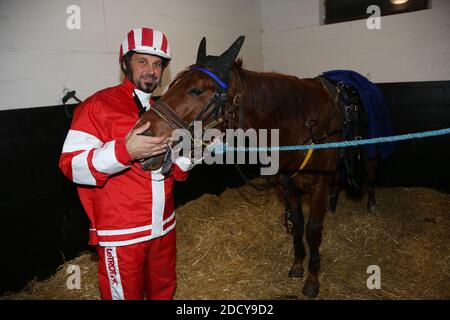 Lionel Charbonnier lors de 'Le defi RMC' a l'hippodrome de Vincennes, a Vincennes, Frankreich, le 21 Janvier 2018. Foto von Jerome Domine/ABACAPRESS.COM Stockfoto