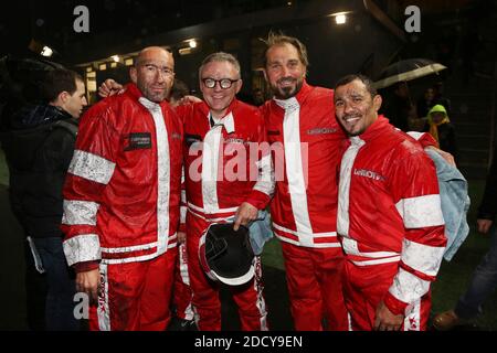 Gilbert Brisbois, Eric Brunet, Lionel Charbonnier et Brahim Asloum lors de 'Le defi RMC' a l'hippodrome de Vincennes, a Vincennes, Frankreich, le 21 Janvier 2018. Foto von Jerome Domine/ABACAPRESS.COM Stockfoto