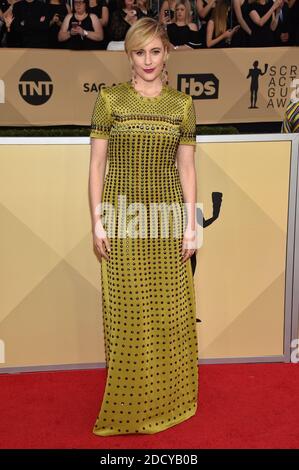 Greta Gerwig nimmt am 21. Januar 2018 an den 24. Annual Screen Actors Guild Awards im Shrine Auditorium in Los Angeles, Kalifornien, Teil. Foto von Lionel Hahn/ABACAPRESS.COM Stockfoto