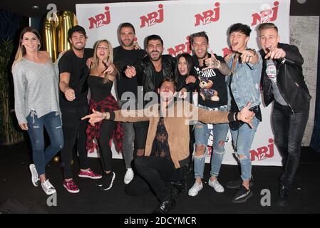 Amelie Neten, Emilie Nef Naf, Maddy, Manon, Tristan, Charles, Remi, Steven , Jordan, Thomas, Florian assistent a la Conference de Presse de presentation des Anges 10 a Paris, France, le 09 mars 2018. Foto von Alban Wyters/ABACAPRESS.COM Stockfoto