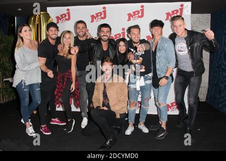 Amelie Neten, Emilie Nef Naf, Maddy, Manon, Tristan, Charles, Remi, Steven , Jordan, Thomas, Florian assistent a la Conference de Presse de presentation des Anges 10 a Paris, France, le 09 mars 2018. Foto von Alban Wyters/ABACAPRESS.COM Stockfoto