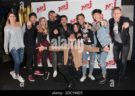 Amelie Neten, Emilie Nef Naf, Maddy, Manon, Tristan, Charles, Remi, Steven , Jordan, Thomas, Florian assistent a la Conference de Presse de presentation des Anges 10 a Paris, France, le 09 mars 2018. Foto von Alban Wyters/ABACAPRESS.COM Stockfoto