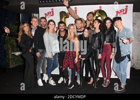 Amelie Neten, Emilie Nef Naf, Emilie Nef Naf, Sarah, Benoit Dubois, Amelie, Maddy, Manon, Tristan, Charles, Remi, Steven , Jordan, Thomas, Florian assistent a la Conference de Presse de presentation des Anges 10 a Paris, France, le 09 mars 2018. Foto von Alban Wyters/ABACAPRESS.COM Stockfoto