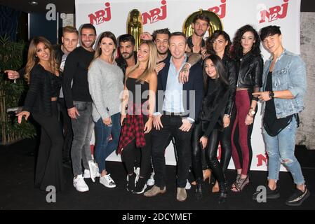 Amelie Neten, Emilie Nef Naf, Emilie Nef Naf, Sarah, Benoit Dubois, Amelie, Maddy, Manon, Tristan, Charles, Remi, Steven , Jordan, Thomas, Florian assistent a la Conference de Presse de presentation des Anges 10 a Paris, France, le 09 mars 2018. Foto von Alban Wyters/ABACAPRESS.COM Stockfoto