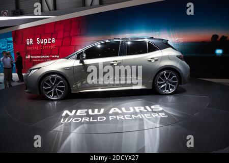 Genfer Autosalon Toyota New Auris Weltpremiere auf dem 88. Internationalen Genfer Autosalon, der am 12. März 2018 im Palexpo Convention Center in Genf, Schweiz, stattfand. Foto von Loona/ABACAPRESS.COM Stockfoto