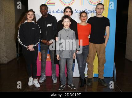 Esther Valding, Azize Diabate Abdoulaye, Marius Blivet, Louna Espinosa, Cecile Rebboah et Audran Cattin lors des 100 ans de la Creation de La Ligue contre le Cancer a La Cite des Sciences a Paris, France le 14 Mars 2018. Foto von Jerome Domine/ABACAPRESS.COM Stockfoto