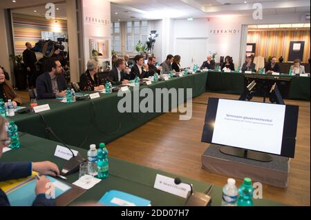 Regierungsseminar in Matignon, Paris, Frankreich, am 18. März 2018. Foto von Chamussy/Pool/ABACAPRESS.COM Stockfoto