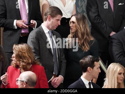 Eric Trump und seine Frau Lara nehmen an der Rede zur Lage der Union vor einer gemeinsamen Kongresssitzung auf dem Capitol Hill am 30. Januar 2018 in Washington, DC, USA Teil. Foto von Olivier Douliery/ABACAPRESS.COM Stockfoto