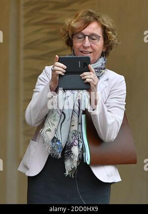 Der französische Arbeitsminister Muriel Penicaud verlässt den Elysee-Palast nach der wöchentlichen Kabinettssitzung am 31. Januar 2018 in Paris, Frankreich. Foto von Christian Liewig/ABACAPRESS.COM Stockfoto