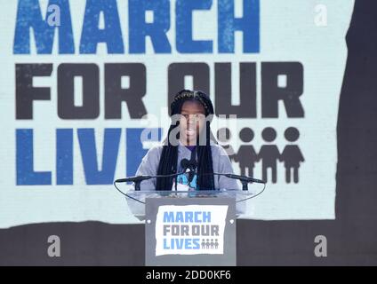 Chicago Student Mya Middleton spricht während der March for Our Lives Rallye in Washington, DC am 24. März 2018. Foto von Olivier Douliery/ Abaca Stockfoto