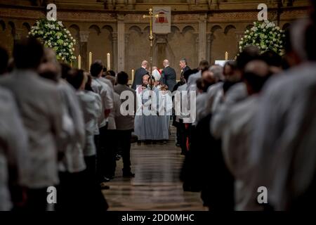 Paul Bocuse's Begräbnis fand in der Kathedrale St. Jean, Lyon. Foto von Bony/Pool/ABACAPRESS.COM Stockfoto