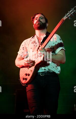 File photo of Foals in concert at Paleo Festival in Nyon, Schweiz on July 18, 2017. Foto von Loona/ABACAPRESS.COM Stockfoto