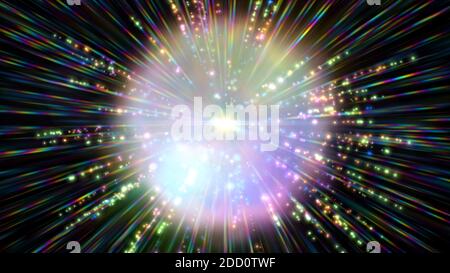 Sparks Farbe Explosion abstrakte Textur, rendern Illustration Stockfoto