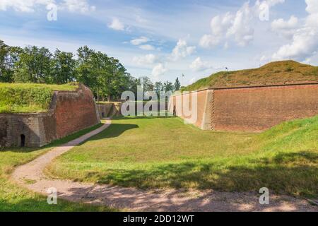 Jaromer (Jermer) : Josefov Festung (Pevnost Josefov, Josefstadt oder Josephstadt), Ravelin Nummer XVII in , Kralovehradecky, Region Hradec Kralove, Kön Stockfoto