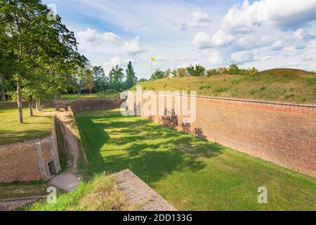 Jaromer (Jermer) : Josefov Festung (Pevnost Josefov, Josefstadt oder Josephstadt), Ravelin Nummer XVII in , Kralovehradecky, Region Hradec Kralove, Kön Stockfoto