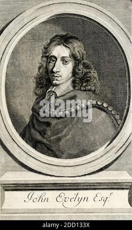 JOHN EVELYN (1620-1706) Schriftsteller, Gärtner und Tagebuchschreiber Stockfoto