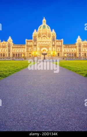 British Columbia Parlamentsgebäude in Victoria, BC, Kanada Stockfoto