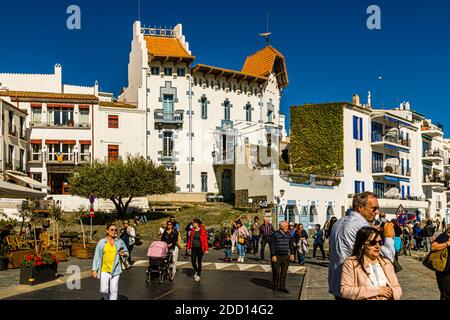 Das Küstendorf Cadaqués, Katalonien, Spanien Stockfoto