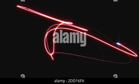 Linie neon rot Licht abstrakt Hintergrund Illustration Stockfoto