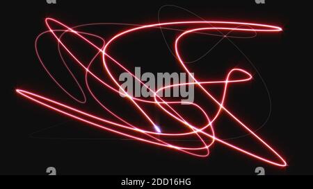 Linie neon rot Licht abstrakt Hintergrund Illustration Stockfoto