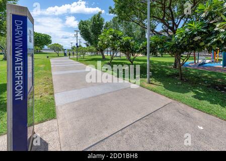 Blick auf die Darwin City Waterfront, Northern Territory, Australien. Stockfoto