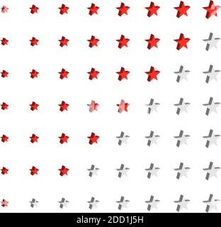 Sternbewertung Evaulation, Bewertungskonzept Grafik. Symbol für das Konzept „Bewertung, Rang, Kundenzufriedenheit“. Überprüfen, schätzen Konzept – Stock illustraa Stock Vektor