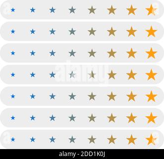 Sternbewertung Evaulation, Bewertungskonzept Grafik. Symbol für das Konzept „Bewertung, Rang, Kundenzufriedenheit“. Überprüfen, schätzen Konzept – Stock illustraa Stock Vektor