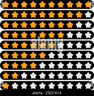 Sternbewertung Evaulation, Bewertungskonzept Grafik. Symbol für das Konzept „Bewertung, Rang, Kundenzufriedenheit“. Überprüfen, schätzen Konzept – Stock illustraa Stock Vektor