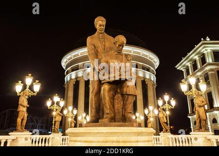 Staatsanwaltschaft oder Finanzpolizei und Ministerium für auswärtige Angelegenheiten in Skopje Stadt, Nord-Mazedonien Stockfoto