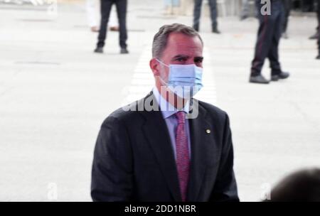 Barcelona, Spanien. Oktober 2020. König Felipe VI mit dem Präsidenten der Regierung Pedro Sanchez Barcelona New Economy Week in Barcelona 09. Oktober 2020 Quelle: CORDON PRESS/Alamy Live News Stockfoto