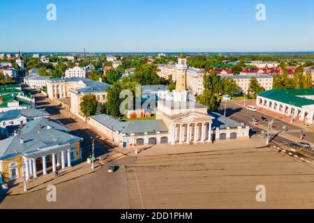 Feuerbeobachtungsturm Luftpanorama in Kostroma Stadt, Goldener Ring von Russland Stockfoto