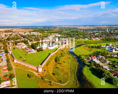 Das Heiland-Kloster von St. Euthymius Luftpanorama in der Stadt Susdal, Goldener Ring von Russland Stockfoto