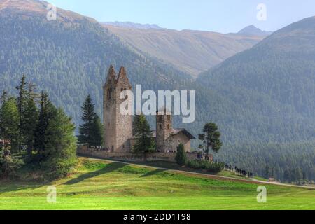 San Gian, Celerina, Graubünden, Schweiz, Europa Stockfoto