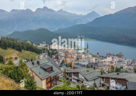 St. Moritz, Graubünden, Schweiz, Europa Stockfoto