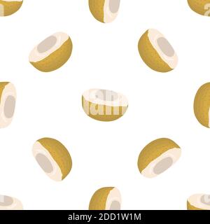 Illustration zum Thema große farbige nahtlose Longan, helle Frucht Muster für Dichtung. Fruchtmuster bestehend aus schönen nahtlosen Wiederholung Longan. Einfach Stock Vektor